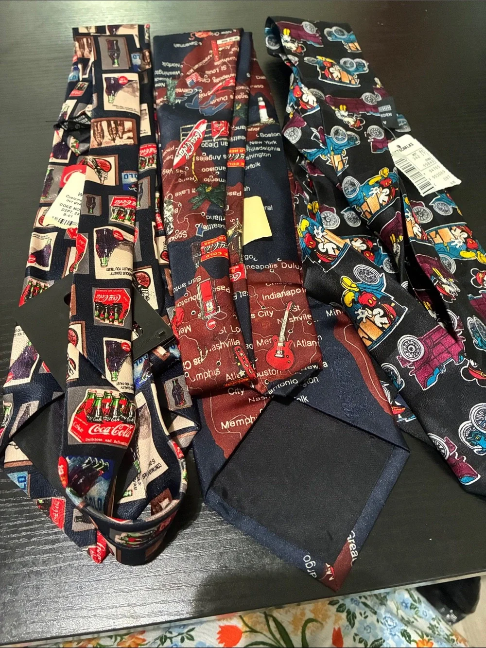 Coca-Cola Themed Black Novelty Men's Tie